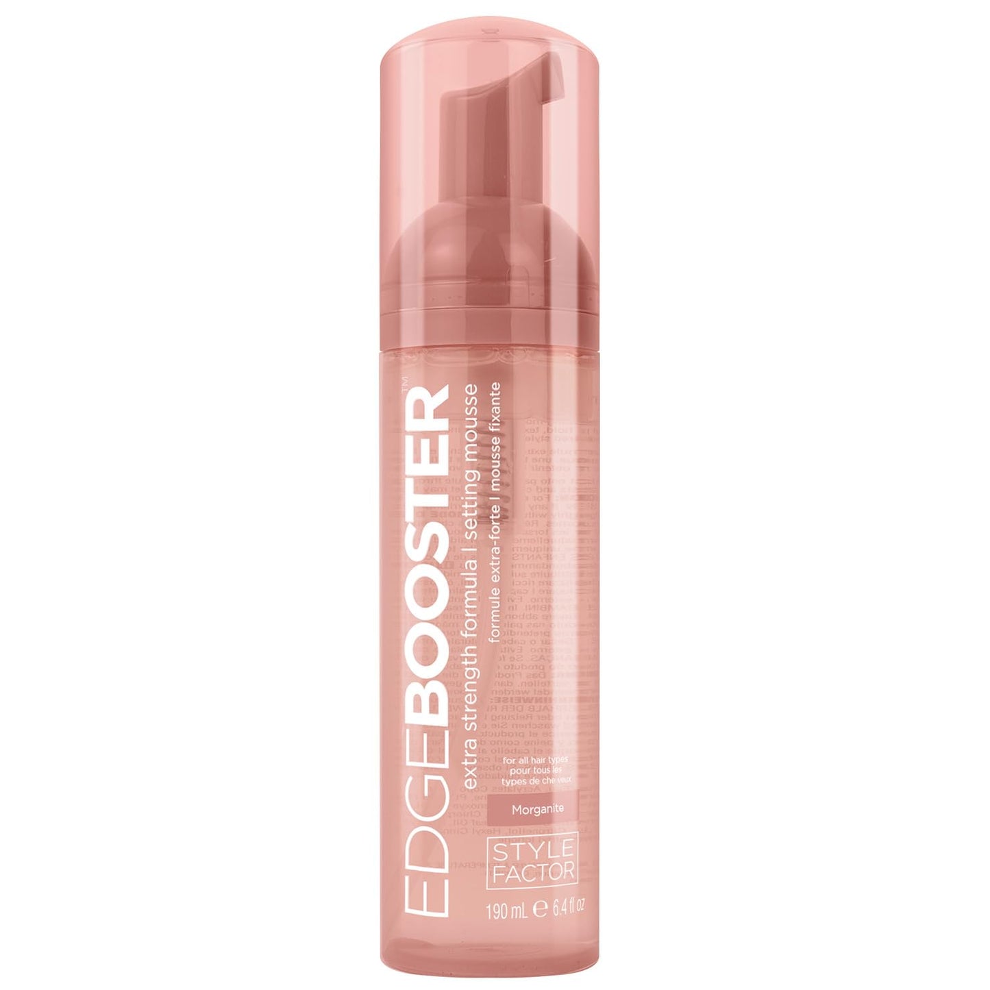 Style Factor EDGE BOOSTER Mousse - Extra Strength Frizz Control & Volume | 6.4oz Morganite for Curly Hair