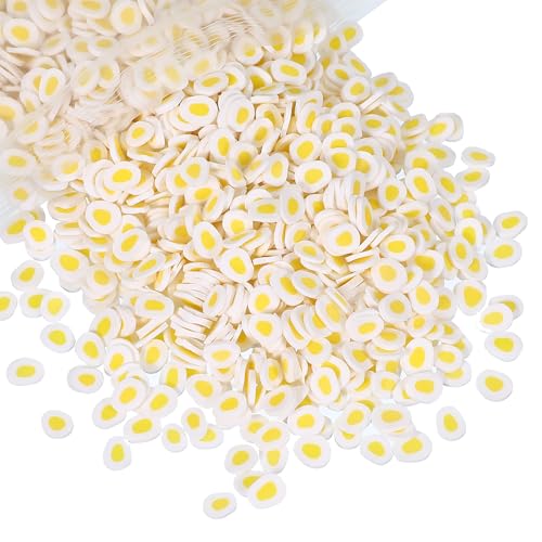 PATIKIL Poached Egg Polymer Clay Slices 100g for Nail Art & Crafts