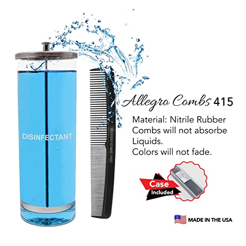 Allegro Combs #415 Professional Barber Comb Set - 12 Piece Hair Styling Kit