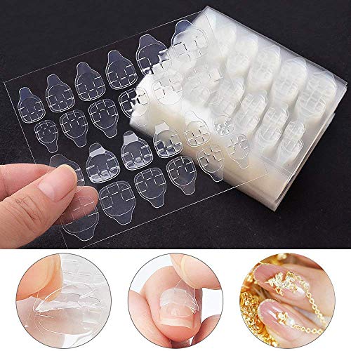 Mwellewm 1200Pc Double-Sided Nail Adhesive Tabs - Waterproof Jelly Stickers