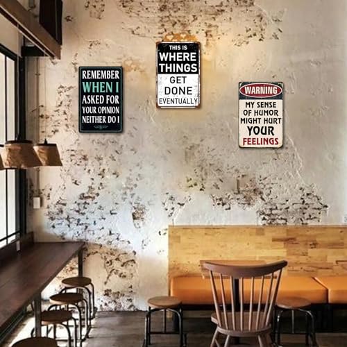 Funny Garage Metal Sign - 8x12 Inch Man Cave Wall Art