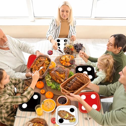 48PCS Casino Dice Paper Plates for Game Night Party Supplies