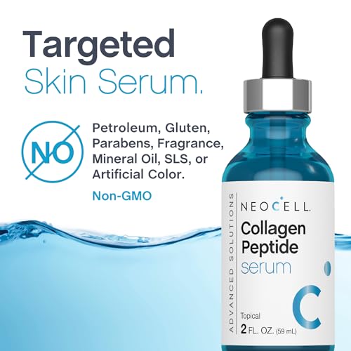 NeoCell Collagen Peptides Serum for Face – 2 fl oz Daily Anti-Aging Skin Serum
