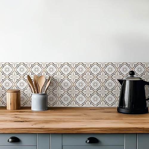 30 Pack Moroccan Tile Decals - 4x4 Inch Peel & Stick Wall Stickers