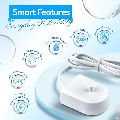 Philips Sonicare Toothbrush Charger Base - Compatible with 6100, 4100, 5100, 5300, 6500, 9000 Series - Pack of 2