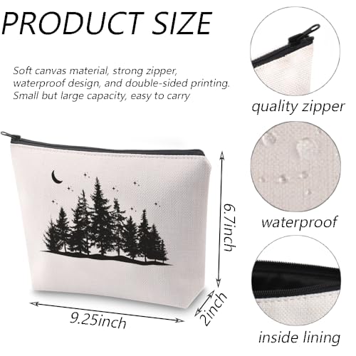 City of Forks Vampire Lover Makeup Bag with Tree Design - Inspired by Movie Merchandise
