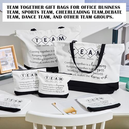 Employee Appreciation Tote Bags - 4 Pack Canvas Gifts for Team