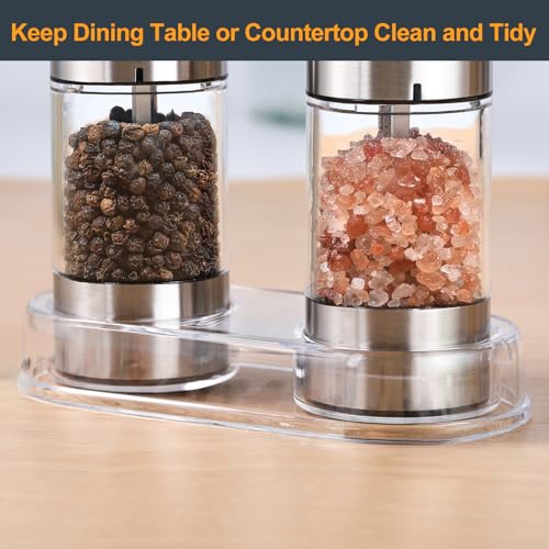 Clear Acrylic Salt and Pepper Grinder Tray - 2.09 Inch Diameter