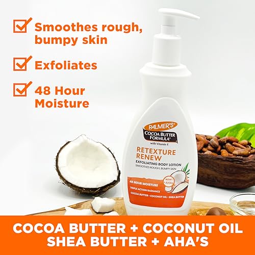 Palmer's Cocoa Butter Retexture & Renew Exfoliating Body Lotion, 13.5 Oz (2 Pack)