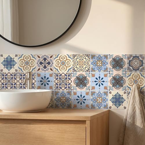 Moroccan Vinyl Decals 30-Pack - 4x4 Inch Waterproof Wall Stickers