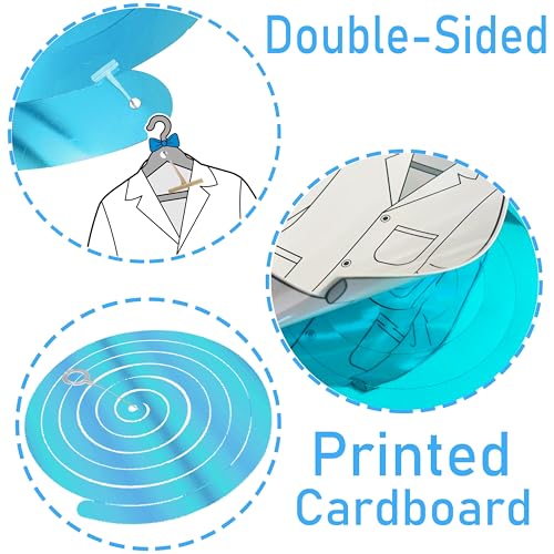 24pcs Medical Graduation Party Hanging Swirls - White Coat Decor