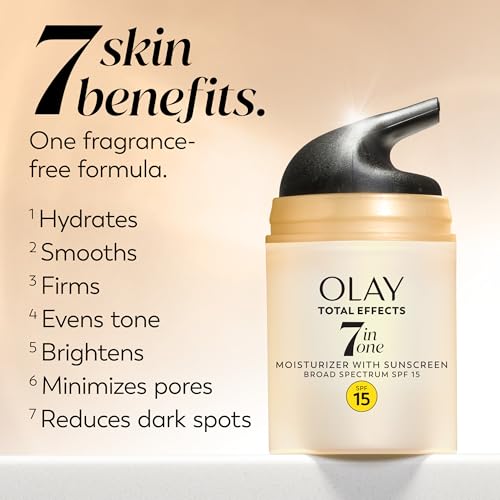 Olay Total Effects 7-in-1 Anti-Aging Face Moisturizer, Fragrance-Free SPF 15