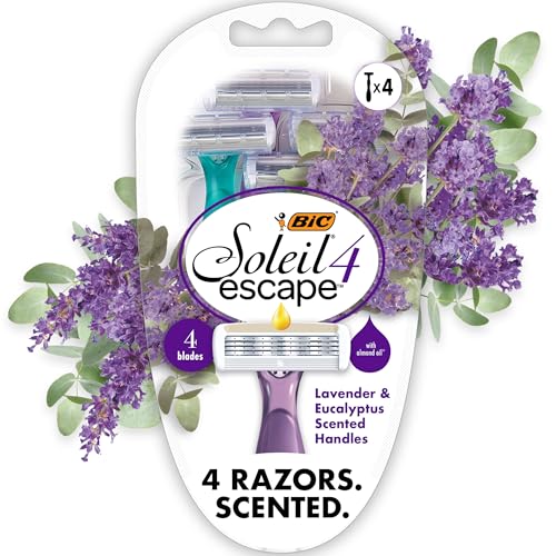 BIC Soleil 4 Escape Women's Disposable Razors - 4-Pack with Lavender Scent