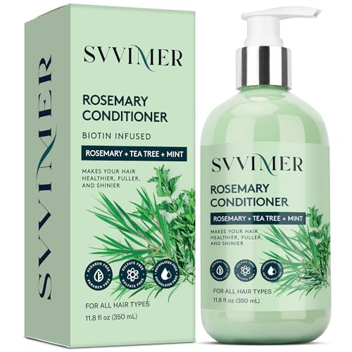 Svvimer Rosemary Conditioner for Damaged Hair - Thickening & Moisturizing, 11.8 fl oz, for Women & Men, Variation: Conditioner
