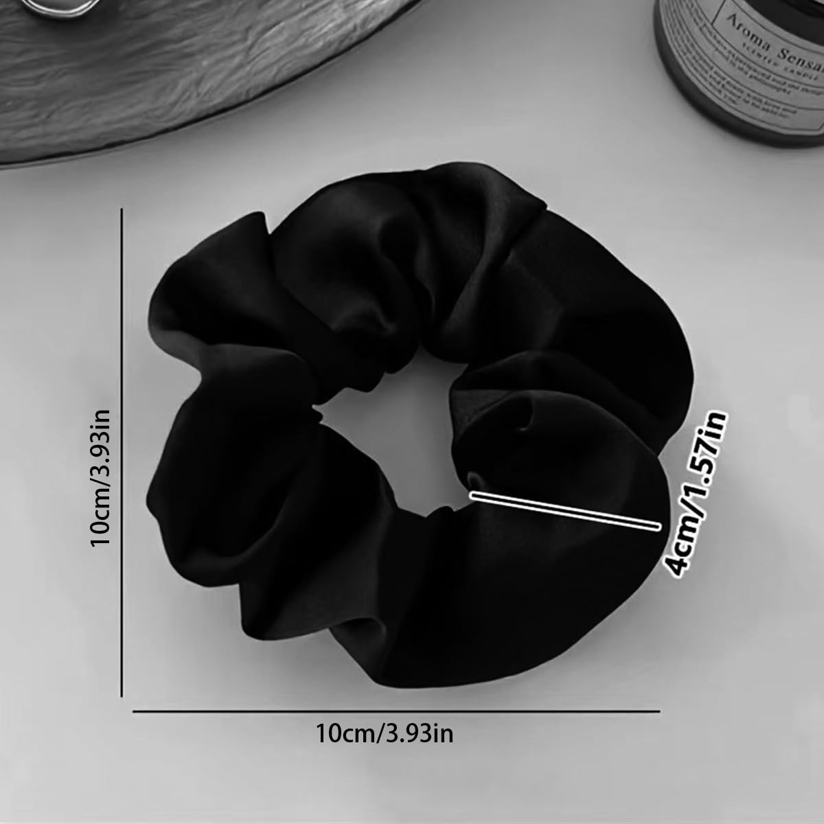 5pcs French Satin Hair Scrunchies,Soft Silk Scrunchy for Women Girls, Large Elastic Ponytail Holder Hair Ties,Hair Rope,Hair Band,No Damage Hair