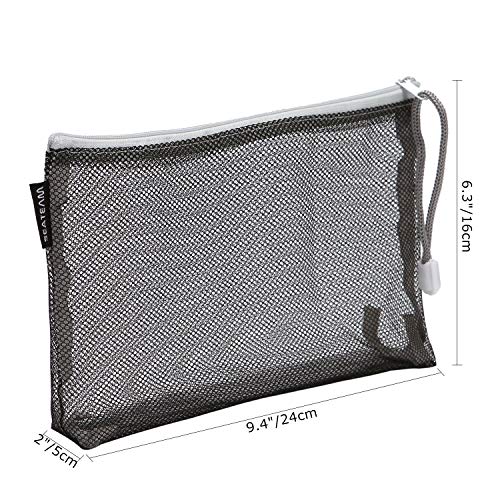 Sea Team Monochrome Multicolored Mesh Makeup Bags 9.4 x 2 x 6.3 Inches 6-Pack