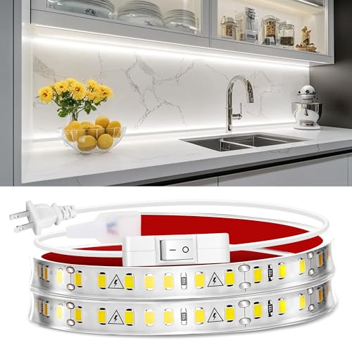 Under Cabinet LED Strip Lighting - 36in Plug-in, 6000K Cool White