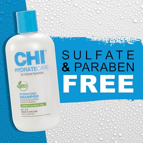 CHI HydrateCare Hydrating Shampoo 12 Fl Oz | Moisture Balance & Protection