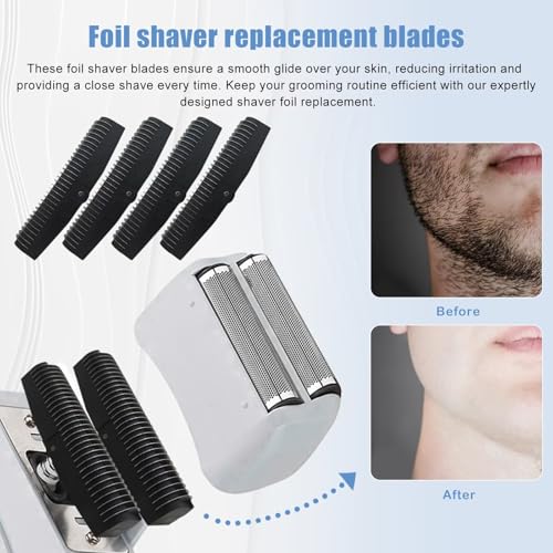 4-Pack Stainless Steel Foil Shaver Replacement Blades for Babyliss FXFS2