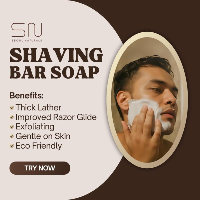 Seoul Naturals Shaving Bar Soap, Turmeric & Orange Scent, k beauty, 5.5 oz