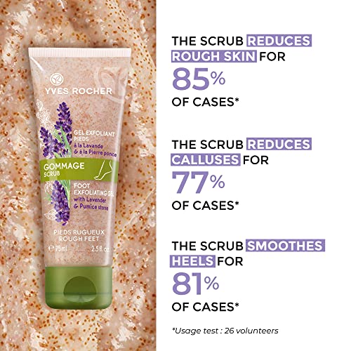 Yves Rocher Foot Exfoliating Gel - Smooth Dry Skin & Reduce Calluses, 2.5 fl oz