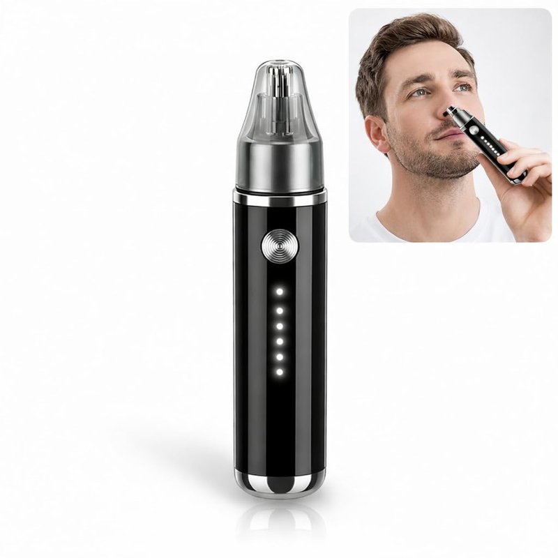 TailWaggers Professional Ear & Nose Hair Trimmer for Men - 2026 USB Rechargeable, 13,000 RPM, Painless Eyebrow & Facial Grooming, IPX7 Waterproof-Black