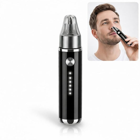 TailWaggers Professional Ear & Nose Hair Trimmer for Men - 2026 USB Rechargeable, 13,000 RPM, Painless Eyebrow & Facial Grooming, IPX7 Waterproof-Black