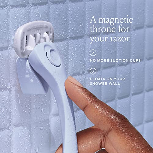 Billie Razors for Women Shave Kit ? Women¡¯s Razor + 4 x 5-Blade Razor Refills + Magnetic Holder ? Cool Blue
