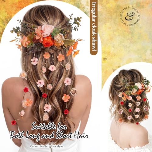 Boho Wedding Flower Hair Vine Headpiece | Flexible Bridal Accessory
