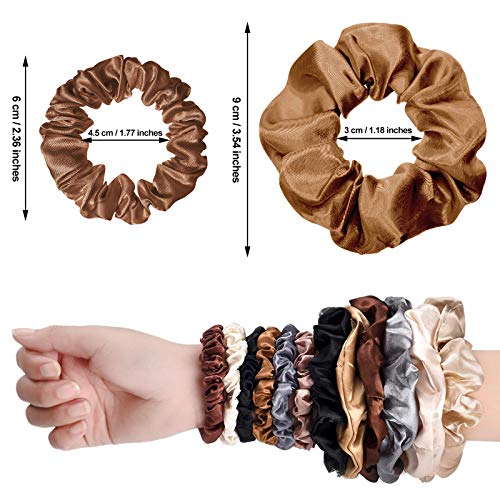48 Pcs Satin Hair Scrunchies Set for Women & Girls – Elastic Ponytail Holders & Hair Accessories