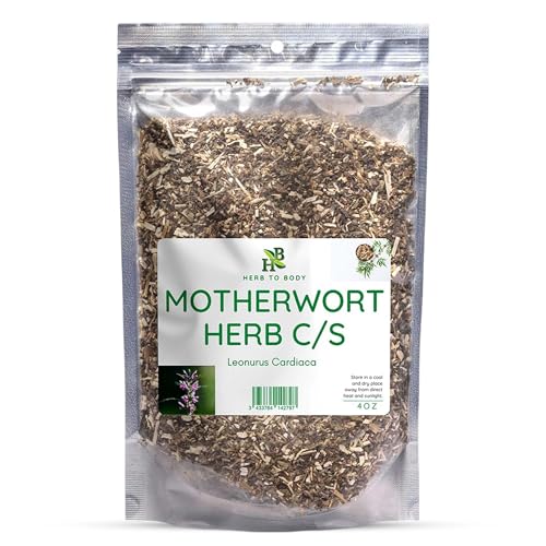 Motherwort Herb Cut & Sifted - 4 oz Wildcrafted Leonurus Cardiaca for Herbal Tea