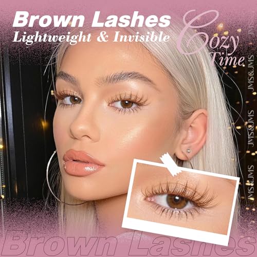 Brown Lash Clusters Natural Wispy Fake Eyelashes - Cozy 06 | JMS&JMS