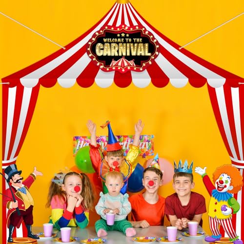 Peryiter 3-Piece Circus Tent Door Banner Set - Carnival Party Decor