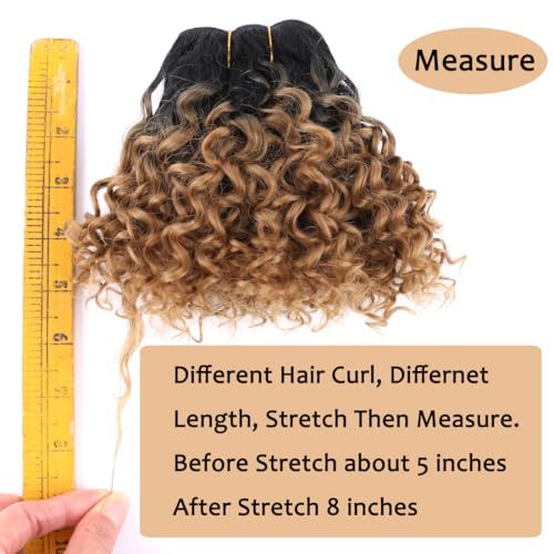 Reyna Synthetic Afro Kinky Curly Hair Extensions 12 Inches - 3 Bundles for Black Women