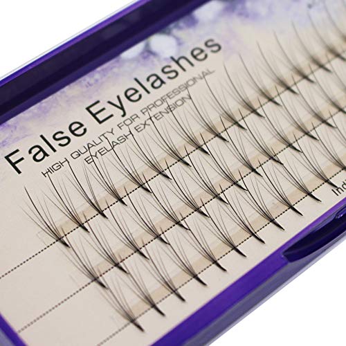 Bodermincer 9mm Mink Hair Eyelash Extensions 60Pcs 0.07mm C Curl, 5-Root Lashes