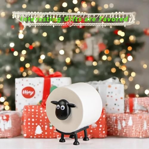 3D Printed Black Sheep Toilet Paper Holder - Fun Bathroom Decor