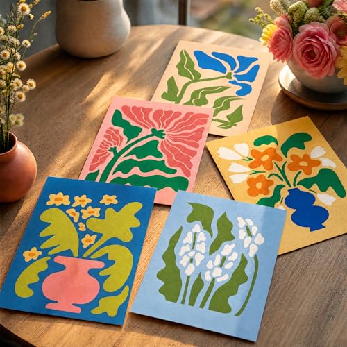 40 Pack Floral Greeting Cards with Envelopes - Blank Note Cards for Any Occasion
