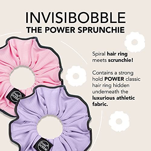 Invisibobble Spiral Hair Ties with Night Reflective Trim – Strong Elastic Hair Rings for Thick Hair