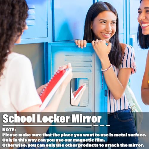 7x9 Magnetic Locker Mirror - Frameless Real Glass with HD Reflection