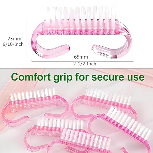 24-Pack Nail Brushes with Handle Grip for Effective Cleaning
