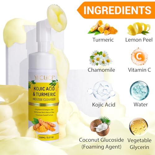 A r b c r n 2 Pack Turmeric Facial Cleanser with Kojic Acid, 150ML - Deep Pore & Skin Firming