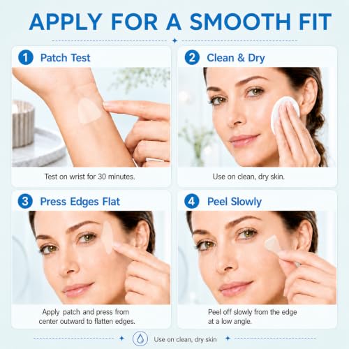 Face Wrinkle Patches 208 Pcs for Forehead, Frown & Smile Lines, Skin Support