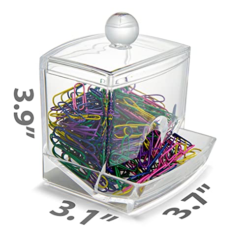 Officemate Self-Dispensing Paper Clip Holder with 250 Assorted Clips
