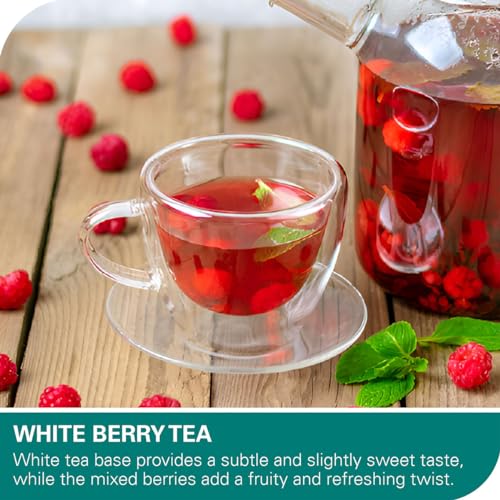 WT WEETEE Organic White Tea Bags - 100ct Low Caffeine & Antioxidants