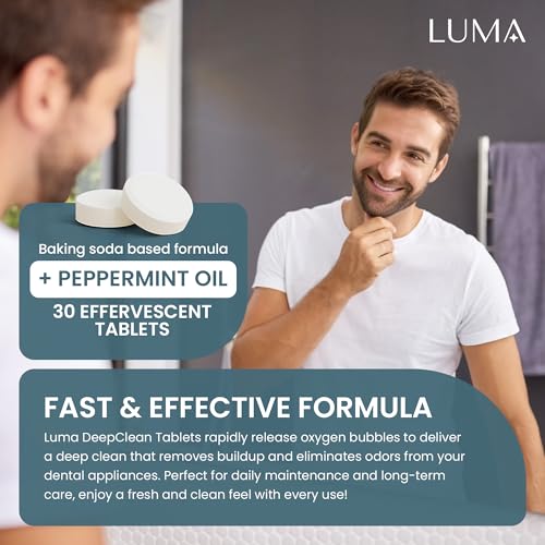 DeepClean Tablets for Retainers & Dentures - Mint Formula (30 Count)