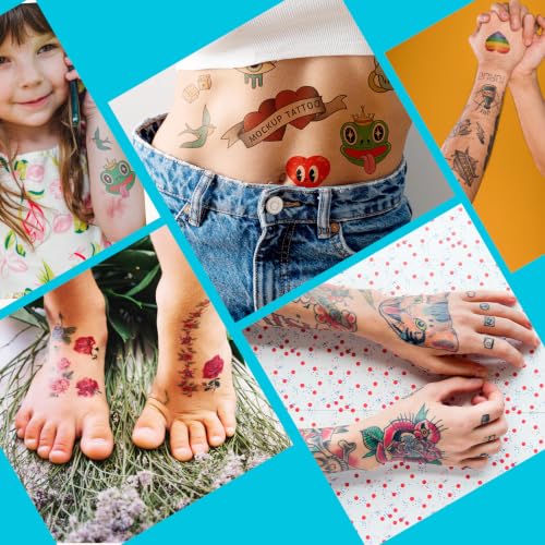 Halobios Printable Temporary Tattoo Paper for Inkjet Printers, 8 Sheets
