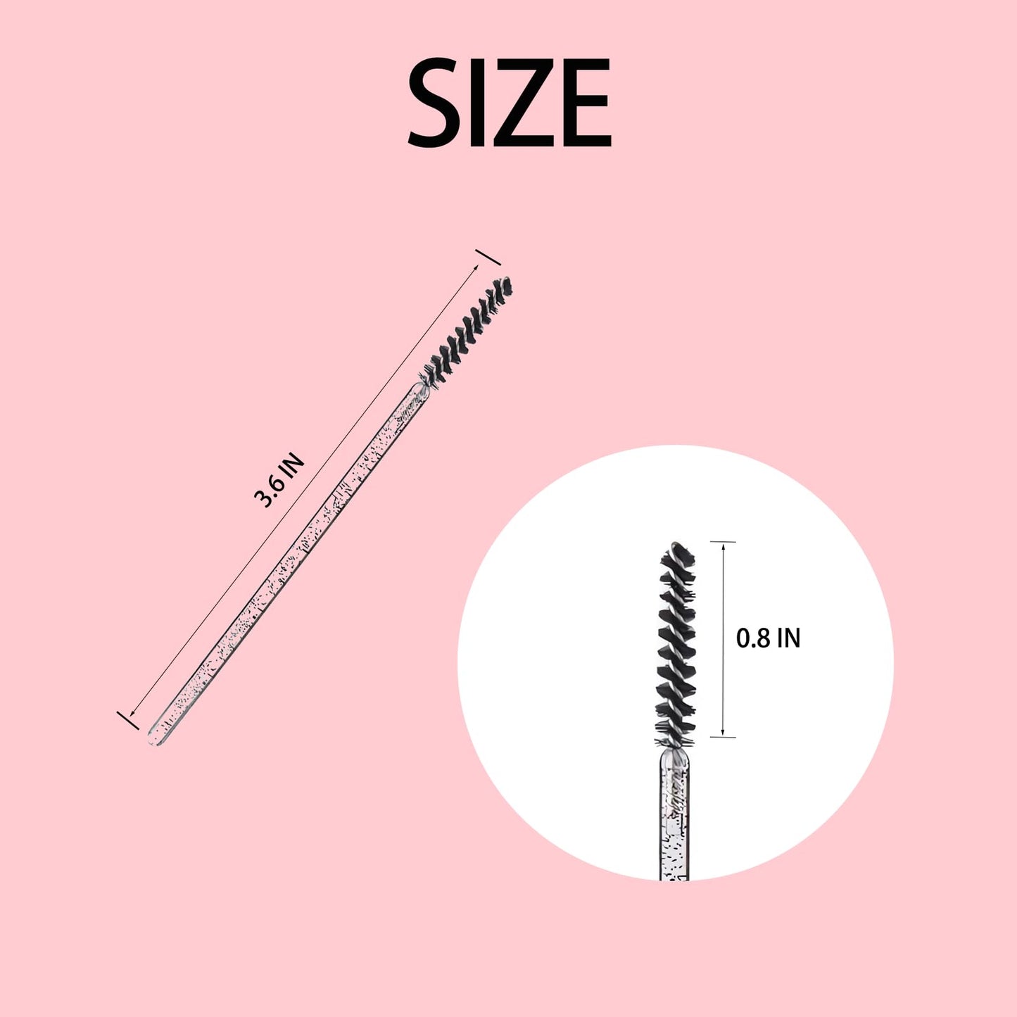 Corconess 100Pcs Mini Spoolies For Eyelash Extensions,Disposable Lash Spoolies Micro Eyebrow Brush Eyelash Spoolies Mascara Wands Lash Tech Supplies