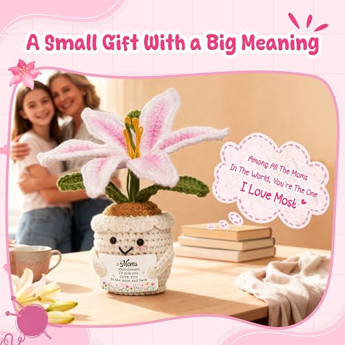 Emotional Support Crochet Lily - Heartfelt Gift for Mom