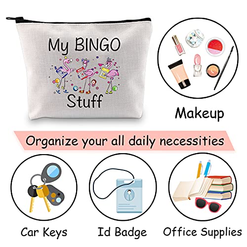 Funny Bingo Gift Cosmetic Makeup Bag - Lucky B Lover Storage Organizer
