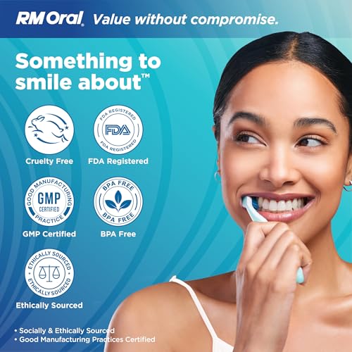 RM Oral Bacteria Buster Soft Toothbrushes - 4 Count with Shield Bristles